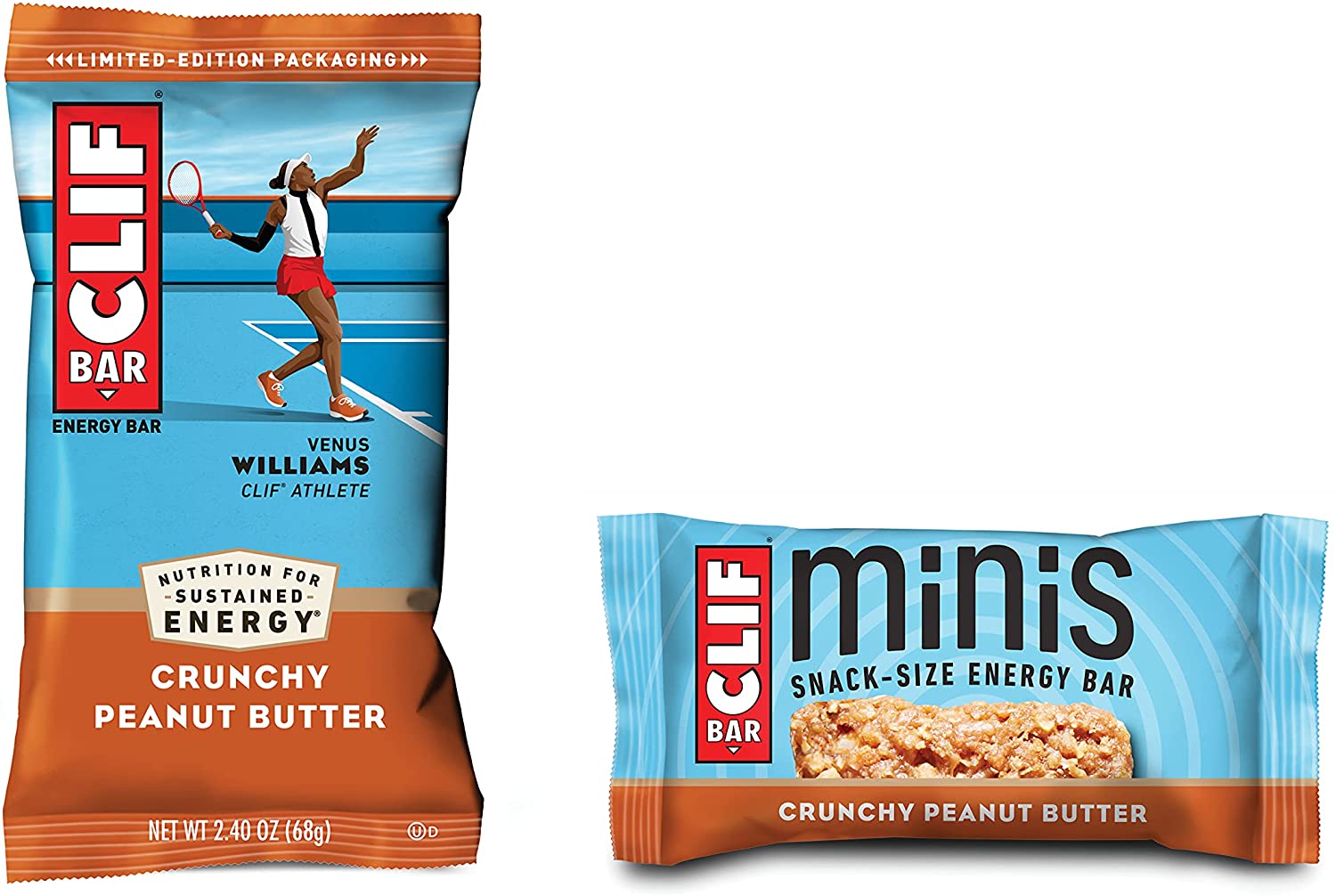 10-Pack 2.4 Oz and 10-Pack 0.99 Oz Clif Bar Crunchy Peanut Butter Protein Bars for $12.99 A/C and S&S