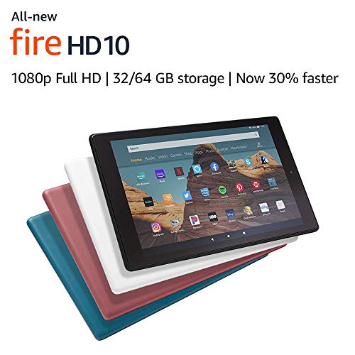 Certified Refurbished Fire HD 10 Tablet (10.1" 1080p full HD display, 32 GB) – Black (2019 Release) $60