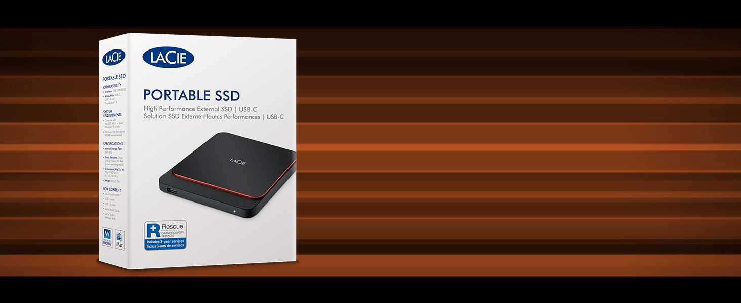 LaCie Portable SSD High Performance External SSD 1TB $149.99