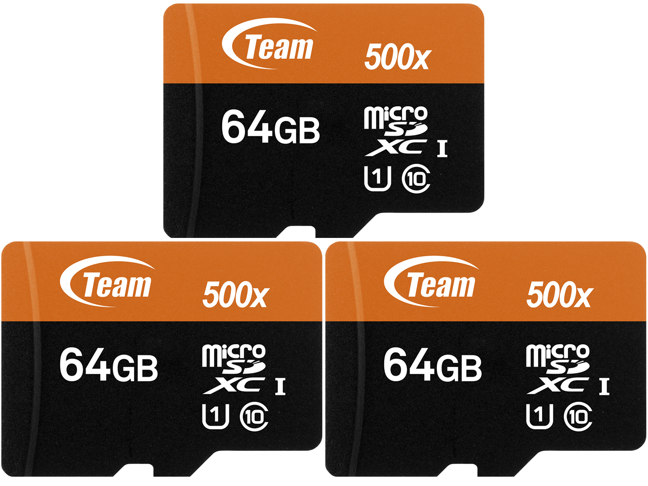 3-Pack 64GB Team MicroSDXC UHS-I/U1 Class 10 Memory Cards w/ Adapter $10.49 + Free Shipping