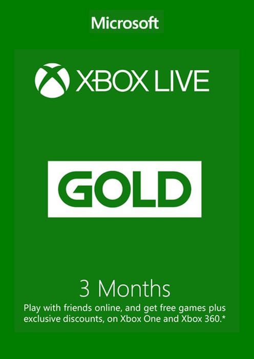 3-Month Xbox Live Gold Membership (Digital Code) $8.89