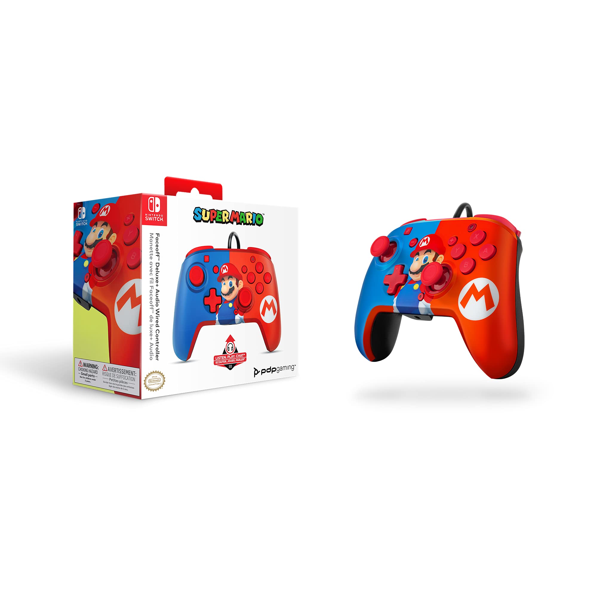 PDP Red & Blue Mario Enhanced Wired Nintendo Switch Pro Controller (Switch / Switch Lite / OLED Compatible) $13.48 + Free Store Pickup at GameStop or on $79+
