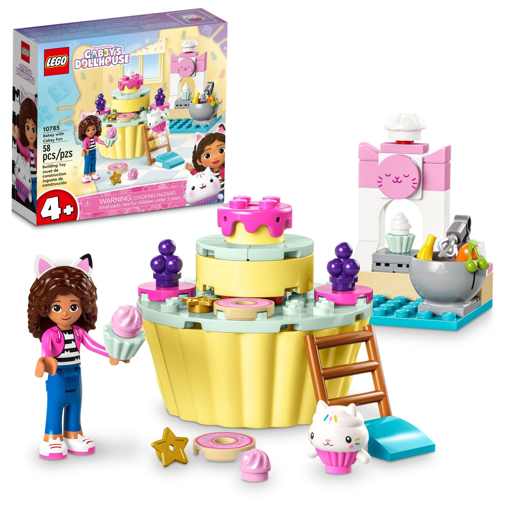 58-Piece Lego Gabby's Dollhouse Bakey with Cakey Fun (10785) $8 + Free Shipping w/ Prime or on $35+