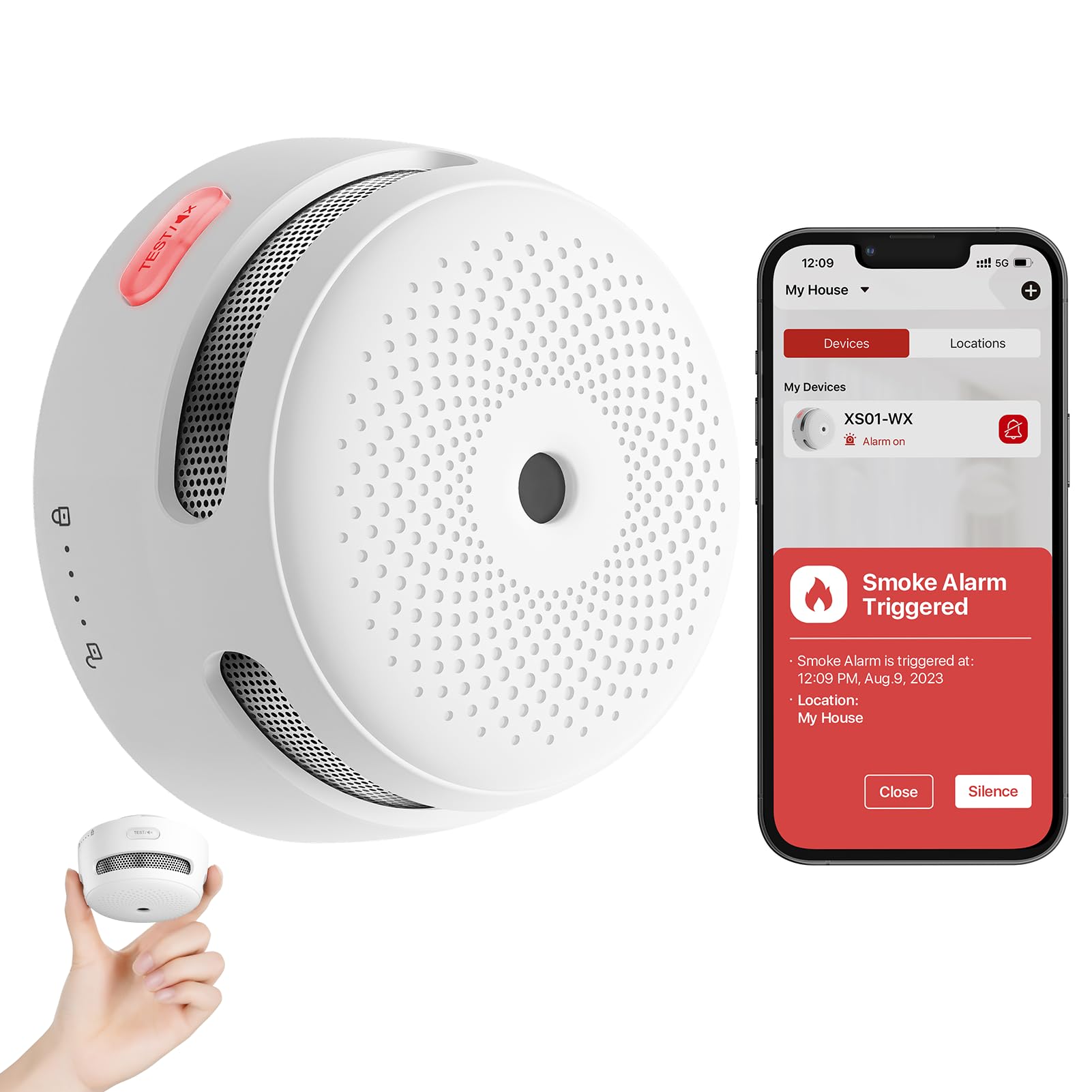 X-Sense Smart Wi-Fi Smoke Detector Fire Alarm w/ Replaceable Battery & App Notifications $20 + Free Shipping w/ Prime or on $35+