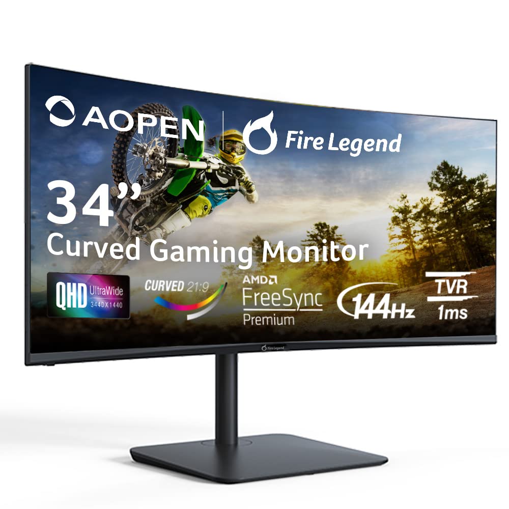 34" AOPEN 1440p 144Hz VA Curved Zero-Frame UWQHD Freesync Gaming Monitor $250 + Free Shipping