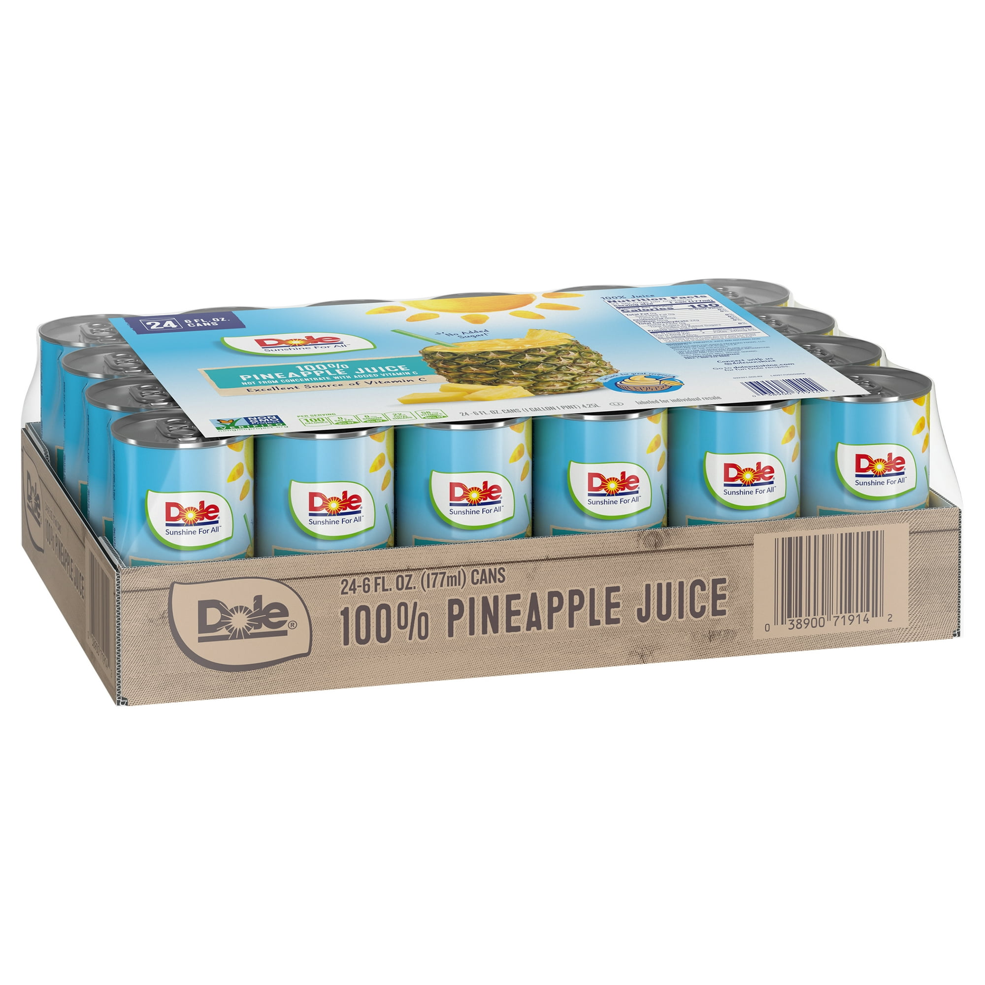 24-Count 6-Oz Dole All Natural 100% Pineapple Juice Cans $10.72 + Free ...