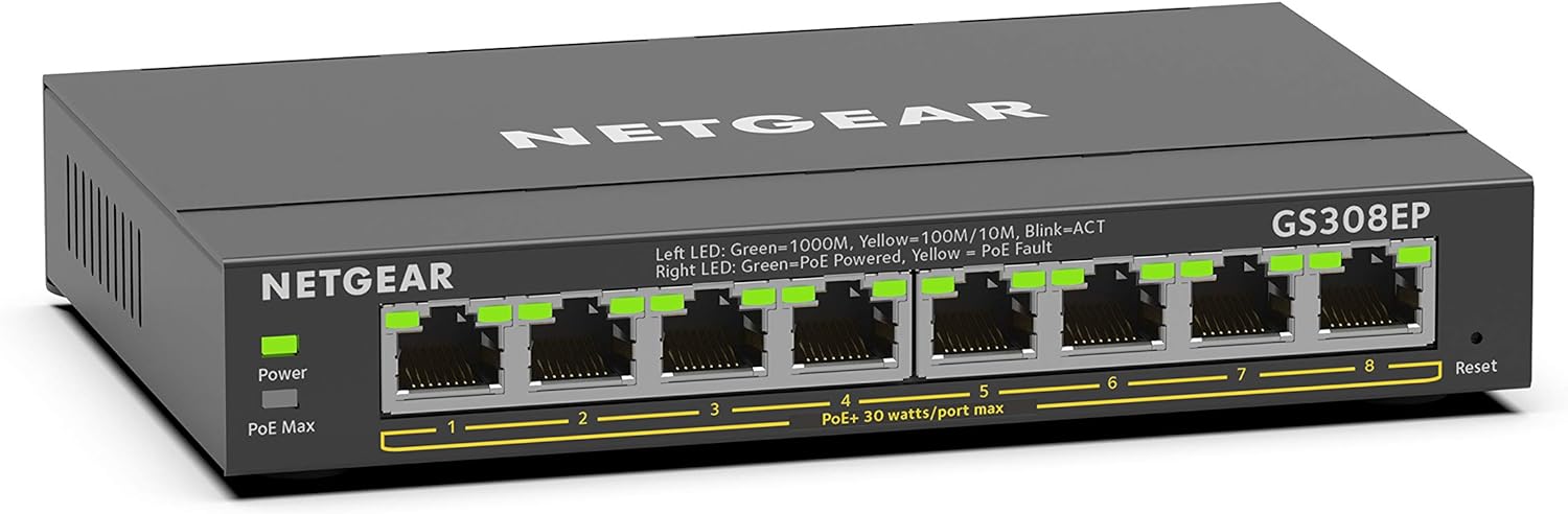 NETGEAR 8-Port PoE Gigabit Ethernet Plus Switch (GS308EP) $60 + Free Shipping