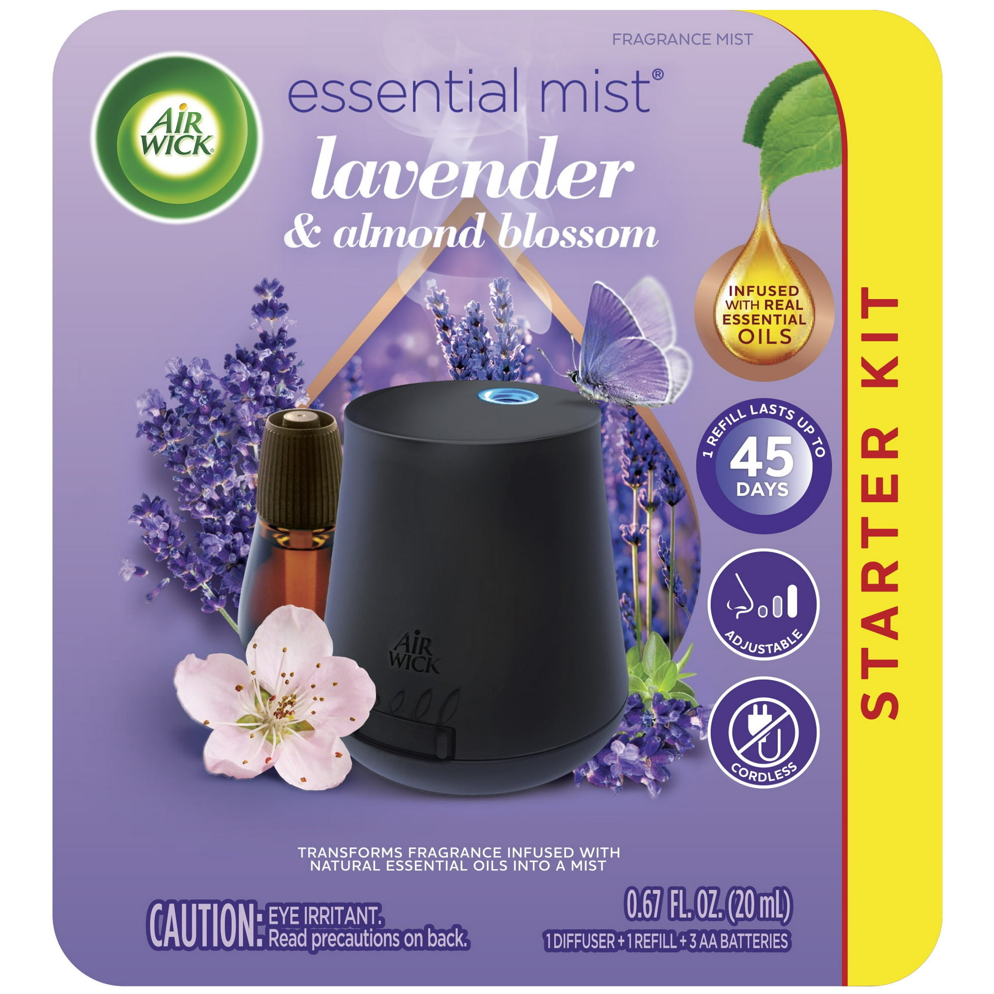 Air Wick Essential Mist Starter Kit: Diffuser + Refill (Lavender and Almond Blossom) + $6 Walmart Cash $11.98 & More + Free Shipping w/ Walmart + or on $35+