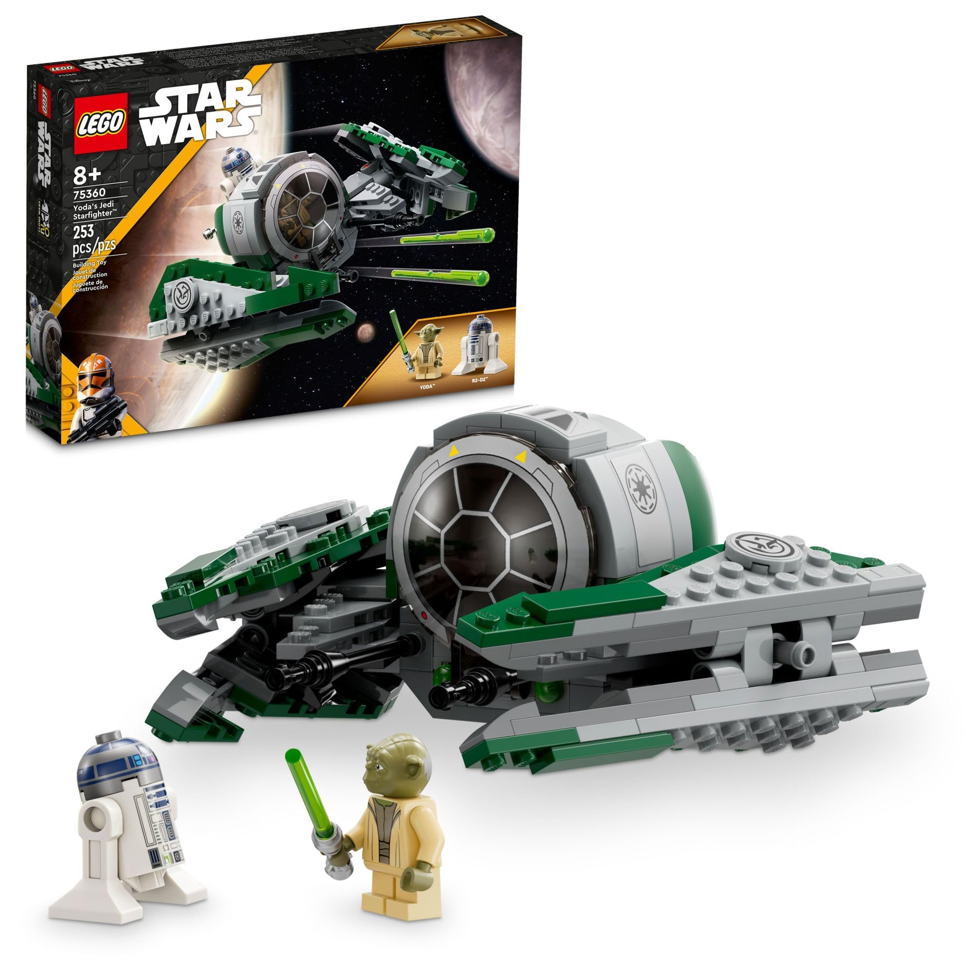 LEGO Star Wars: The Clone Wars Yoda’s Jedi Starfighter (75360) w/ Master Yoda Minifigure & R2-D2 Droid Minifigure $28 + Free Shipping w/ Prime or on $35+