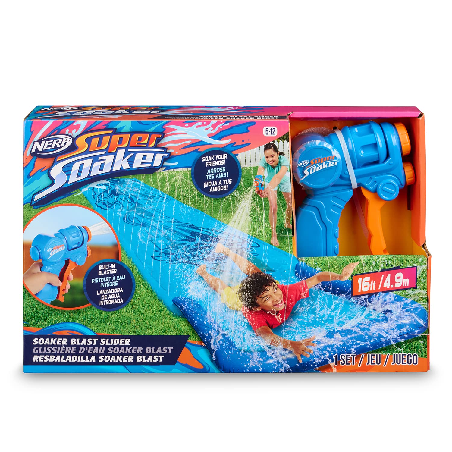 16' NERF Super Soaker Blast Water Slide w/ Extra Water Blaster $9.80 + Free Shipping w/ Prime or on $35+