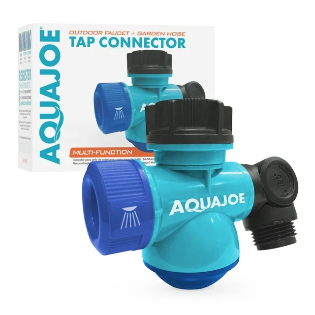 Aqua Joe Multi-Function Outdoor Faucet & Garden Hose Tap Connector $5 + Free S&H w/ Walmart+ or $35+