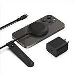 Belkin 7.5W Magnetic Wireless Charger for iPhone 15/14/13 w/ Power Supply $12
