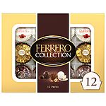 12-Ct Ferrero Collection Assorted Milk, Dark & Coconut Chocolate Candy Gift Box $3.90 &amp; More