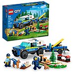 197-Piece LEGO City Mobile Police Dog Training Set w/ Toy Car $19