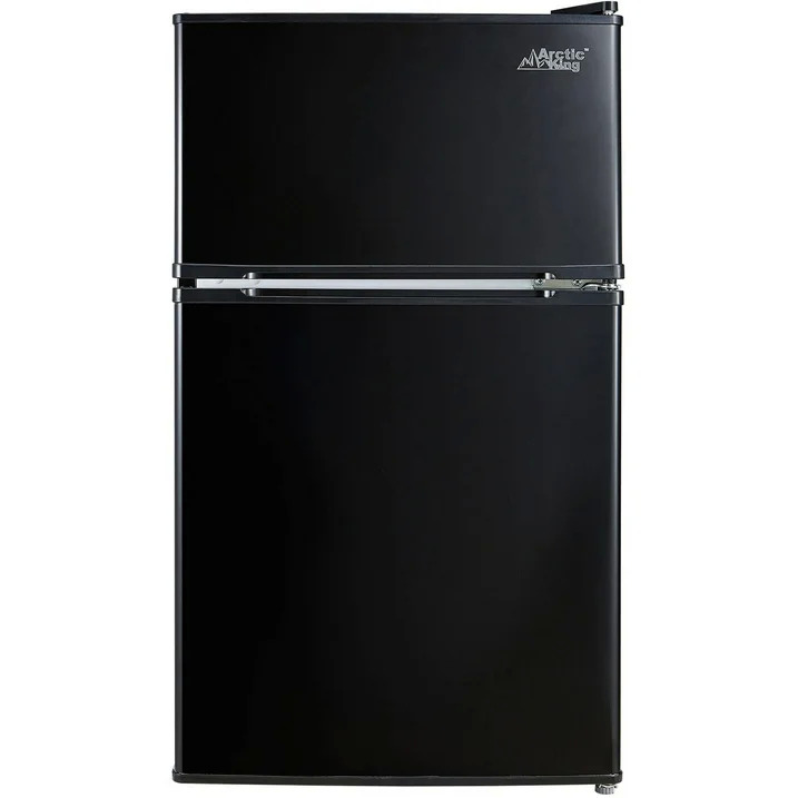 3.2-Cu Ft Arctic King Two Door Compact Refrigerator w/ Freezer (Black/Stainless Steel) $138 + Free Shipping