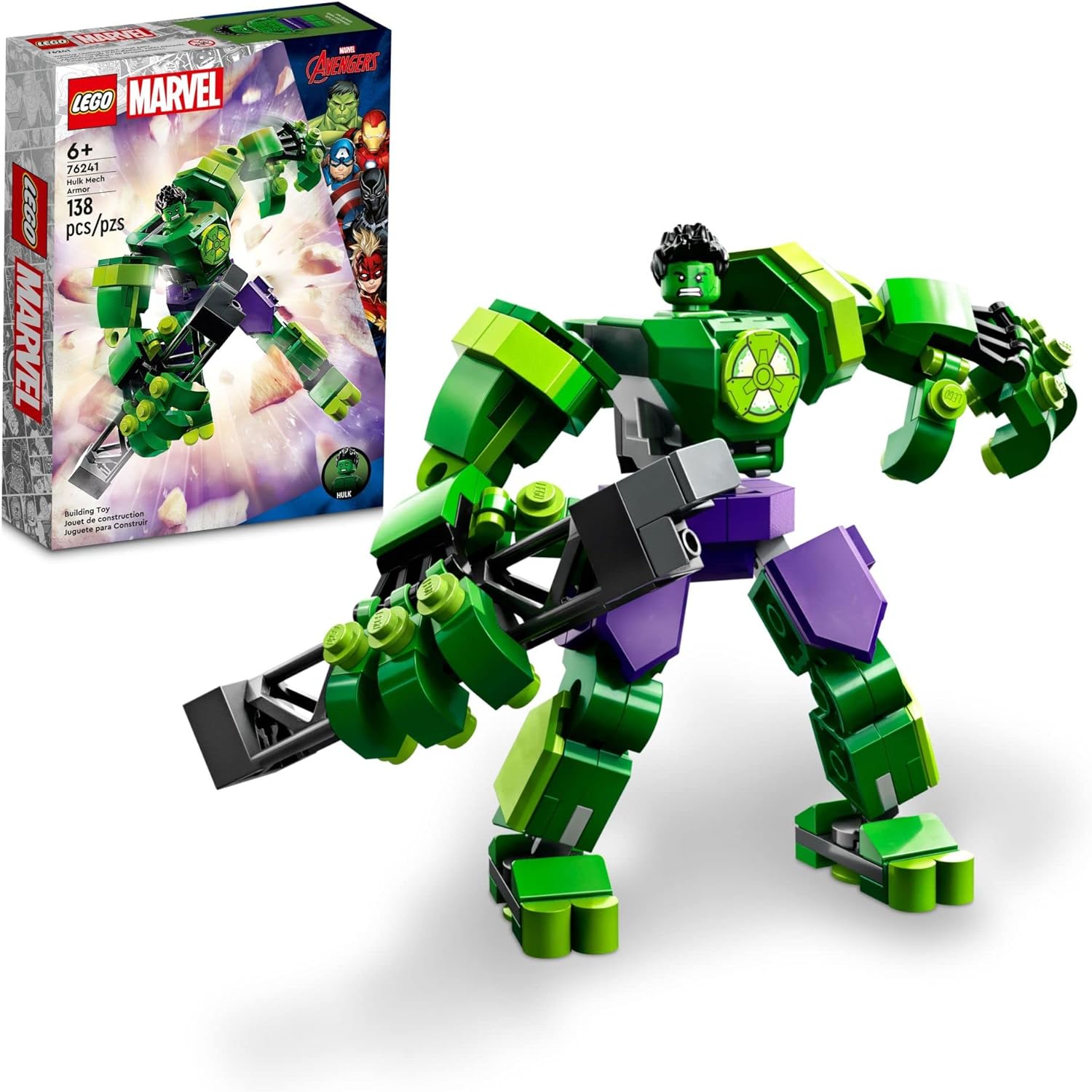 138-Piece LEGO Marvel Hulk Mech Armor (76241) $9.59 & More + Free Shipping w/ Prime or on $35+