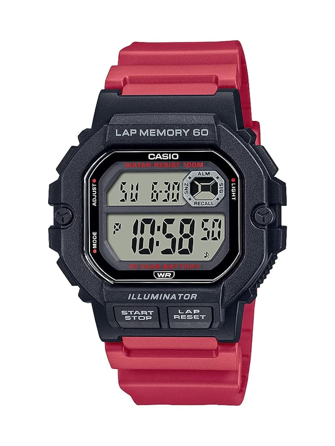Casio LED Illuminator 10-Year Battery Men's Digital Sports Watch w/ 60-Lap Memory (WS-1400H-4AV) $17.97 + Free Shipping w/ Prime or on $35+