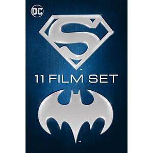 11-Film Superman Batman Bundle (Digital 4K/HDX) $  30