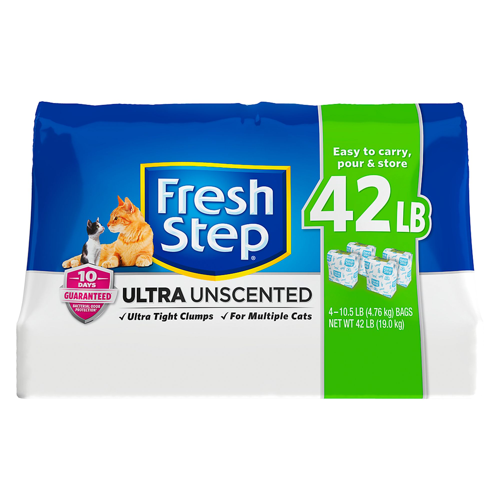 Fresh Step Ultra Unscented Cat Litter 42lbs Clumping Multi Cat