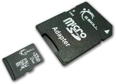 G.Skill 64GB Micro SDXC Flash Memory Card with SD Adapter (FF-TSDXC64GA-U1) $8
