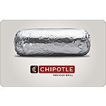 $55 Chipotle or GameStop GC for $50 + email delivery @ ppdg