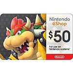 $50 Nintendo eShop Gift Card (Email Delivery) $45