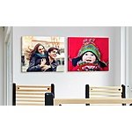 Three 16'' x 20'' Personalized Gallery Premium Thick Wrapped Canvases with Shipping for $49.99 w/coupon code @ Groupon