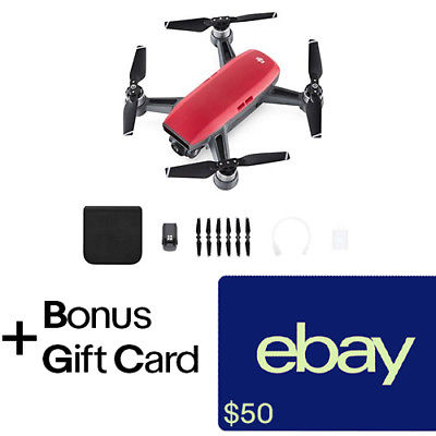 DJI Spark Lava Red Quadcopter Drone + $50 eBay Gift Card for $399 + FS @ eBay