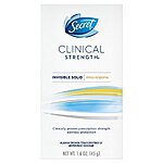 Womens Secret Clinical Strength Antiperspirant and Deodorant - 3 packs for $9.99 (cheaper with S&amp;S)