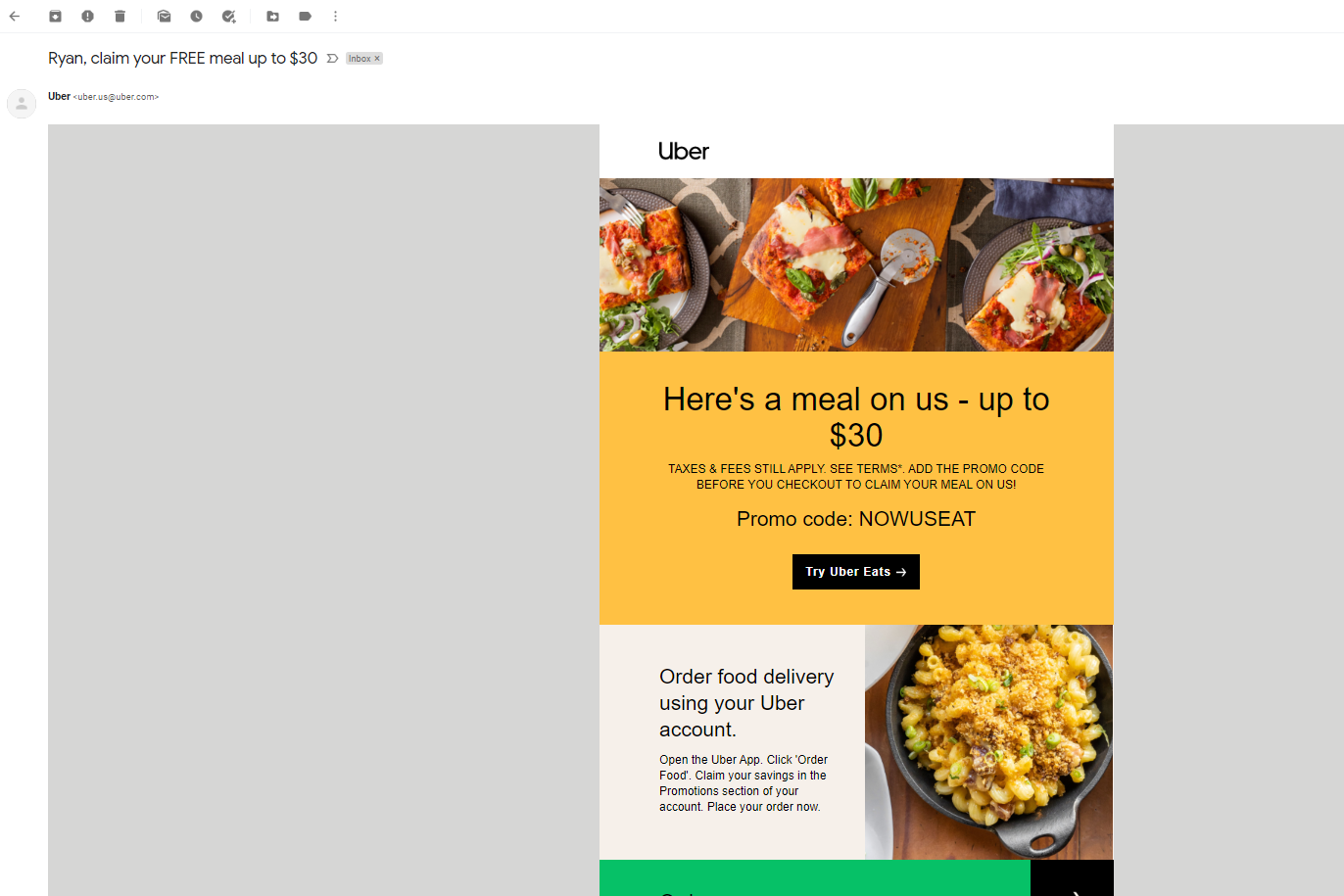new uber eats promo