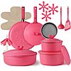 24-Piece Carote Non-stick Pots and Pans Set (Pink) $59.99 + Free Shipping