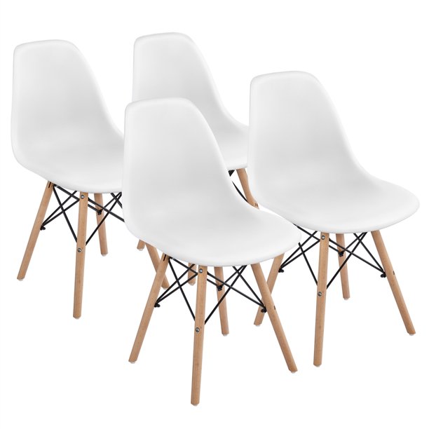 4-Count SmileMart Modern Dining Chairs (White) $70 ($17.50 Each) + Free Shipping
