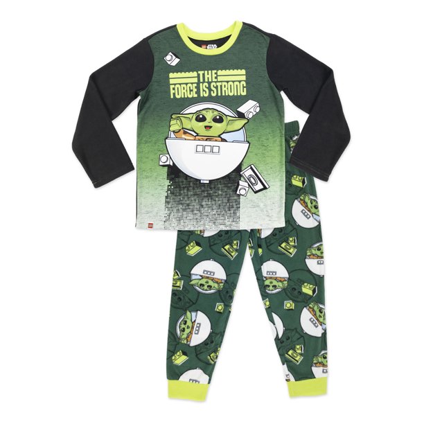 2-Piece Baby Yoda Long Sleeve Shirt and Long Pants Fleece Pajama Set $7 + Free Shipping w/ Walmart+ or $35+