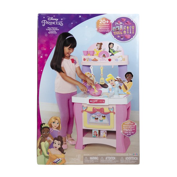Disney Princess Play Kitchen w/ 20 Accessories $25 + free Shipping w/ Walmart+ or $35+