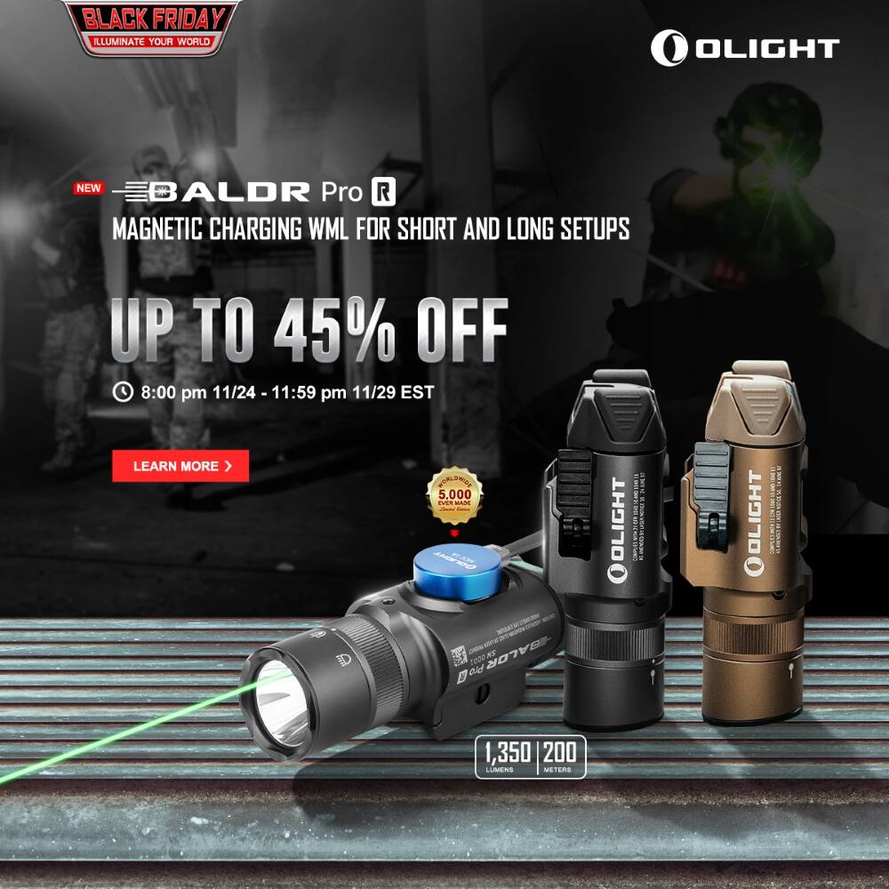 Firearm Gear Deal Tactical Weapon Light Baldr Pro R Up To 45% Off: Baldr Pro R Bundle $94.95, More + Free Shipping