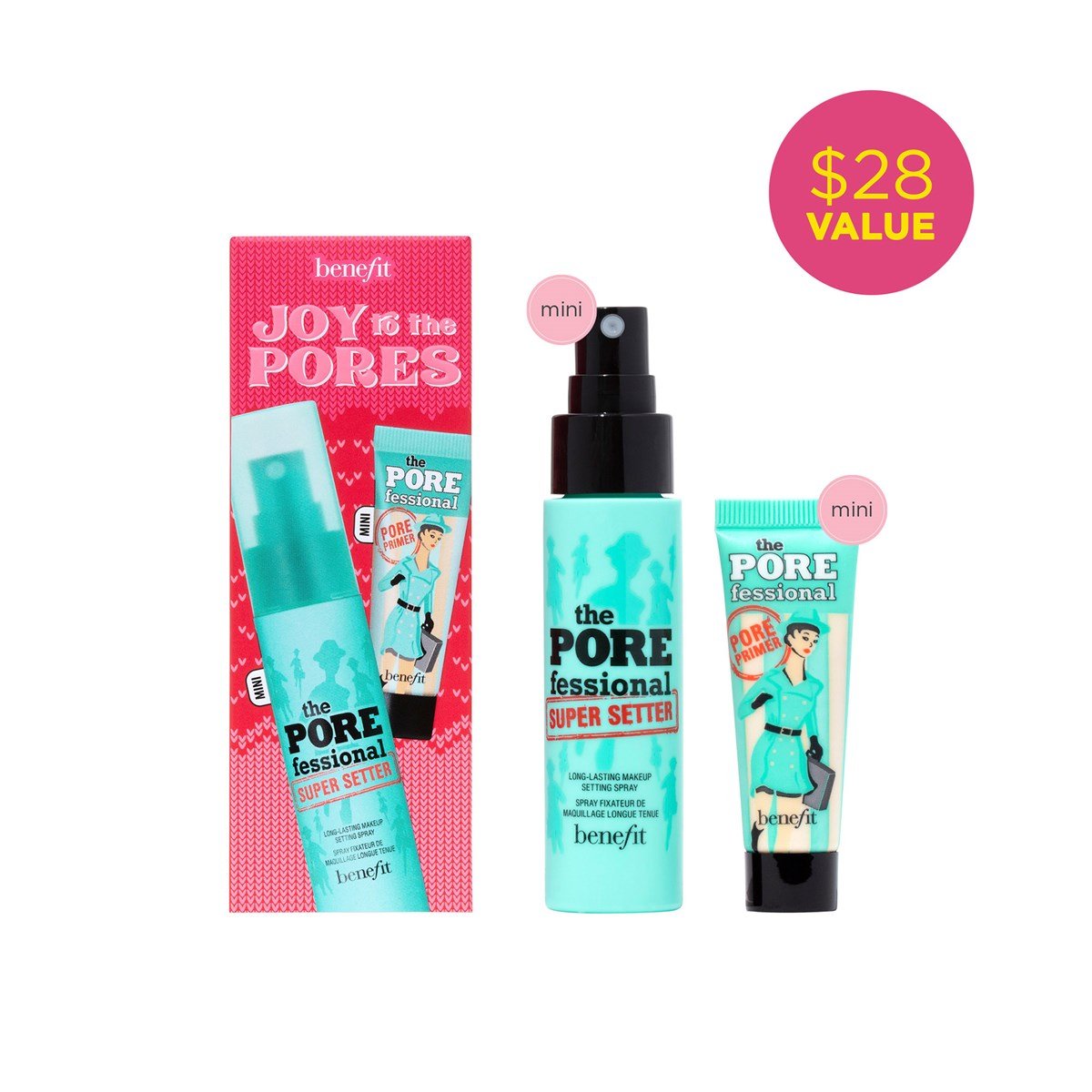 Joy to the PORES Mini Pore Primer and Setting Spray Set $10.50 + Free Shipping