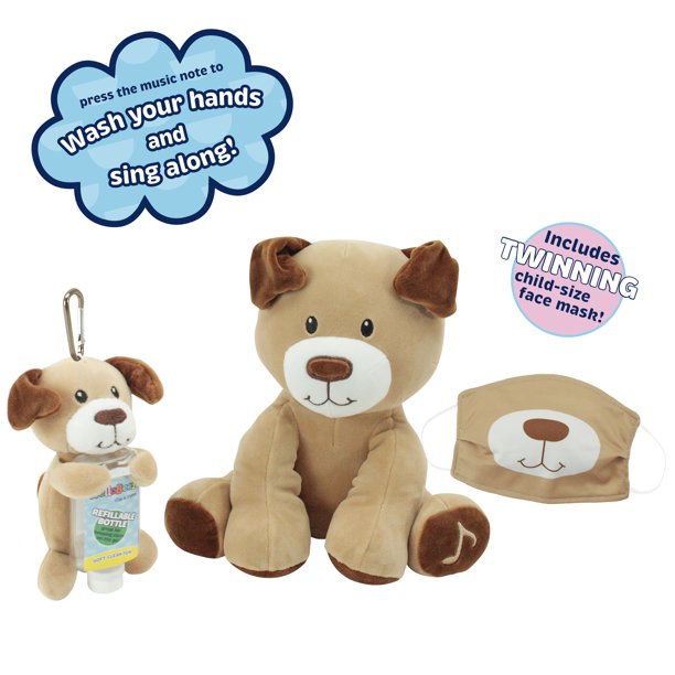 11" Animal Adventure Wellobeez Antimicrobial Musical Clean Crew Dog Plush $6 + Free Shipping w/ WAlmart+ or FS on $35+