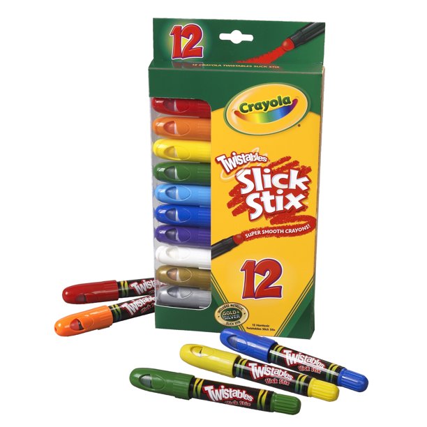 12-Count Crayola Twistables Slick Stix Set (Oil Pastel Alternative) $6.20 + Free Shipping w/ Walmart+ or $35+ or Free Shipping w/ Prime or $25+