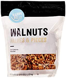 40-Ounce Happy Belly California Walnuts (Halves and Pieces) $10.56 w/ S&S + Free Shipping w/ Prime or $25+