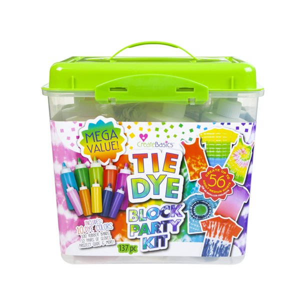 137-Piece Create Basics Block Party Tie Dye Party Tub & Kit $10.88 + Free Shipping w/ Walmart+ or $35+