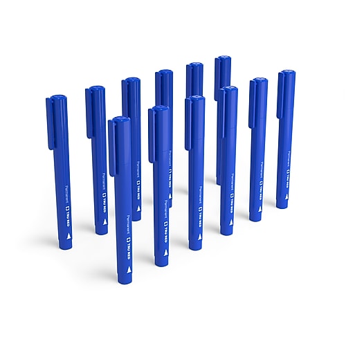 12-Pack TRU RED Fine Tip Permanent Markers (Blue) $3.89 + Free Store Pickup at Staples