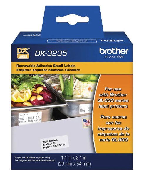 1.1" Brother DK DK3235 Printer Label 800/Roll $14.76 or less w/ SD Cashback + Free Store Pickup at Staples