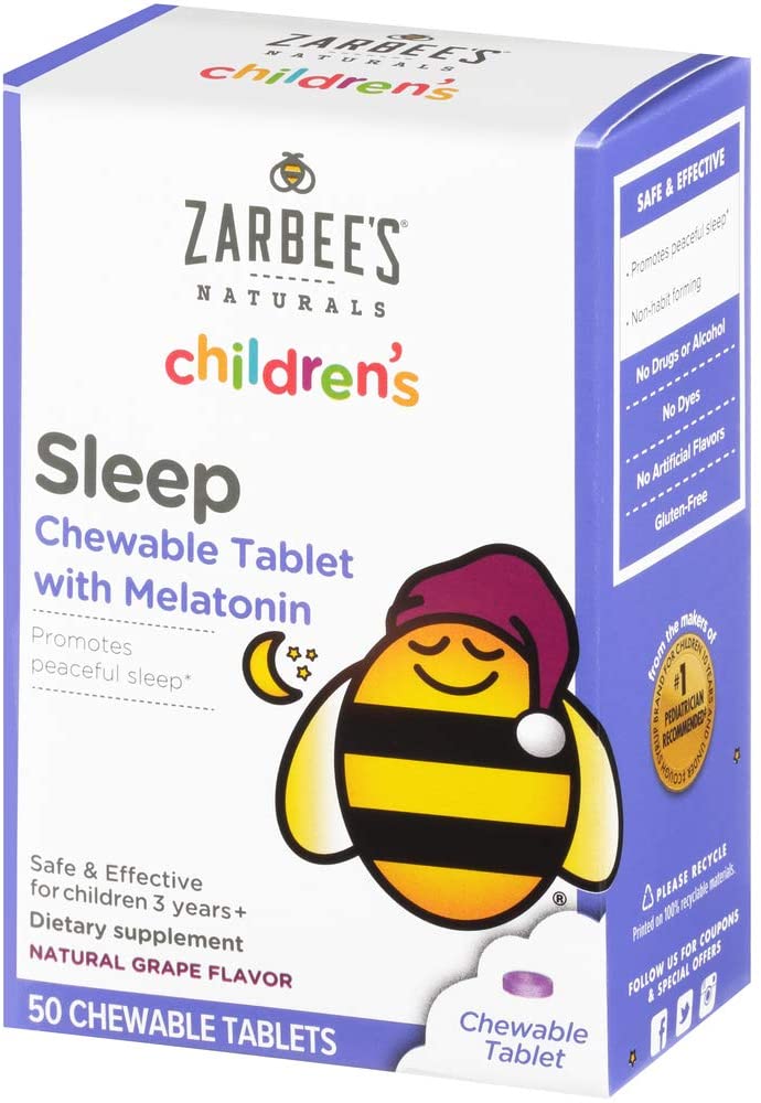 50-Count Zarbee's Naturals Children's Sleep w/ Melatonin Chewable Tablets $6.01 w/ S&S + Free Shipping w/ Prime or $25+