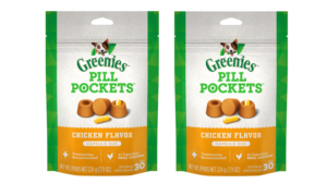 30-Count Greenies Pill Pockets Natural Dog Treats (Chicken Flavor) 2 for $7.36 ($3.68 Each) w/ S&S + Free Shipping w/ Prime or $25+
