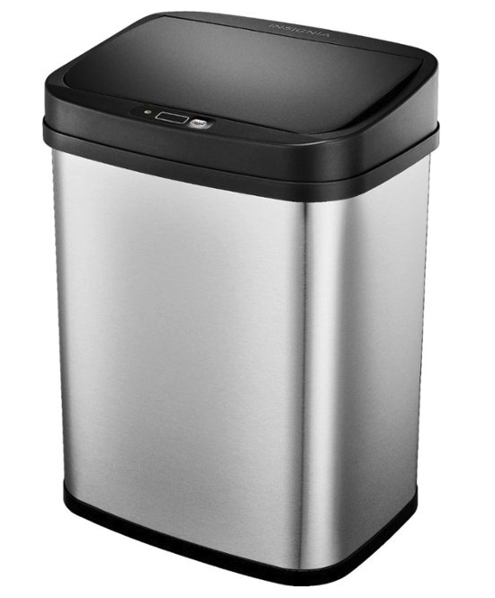 3-Gallon Insignia Automatic Trash Can (Stainless Steel) $20 + Free Store Pickup at Best Buy