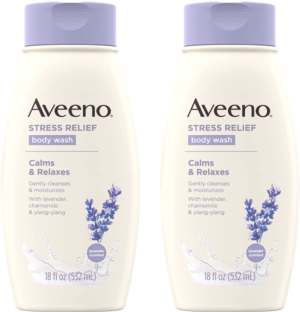 18-Oz Aveeno Stress Relief Body Wash (Lavender/Chamomile/Ylang Ylang) 2 for $9.78 ($4.89 Each) + Free Shipping w/ Prime or $25+
