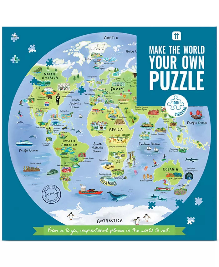 1000-Piece Talking Tables World Map Puzzle $12.95 + Free Ship to Store at Macys or Free Shipping on $25+