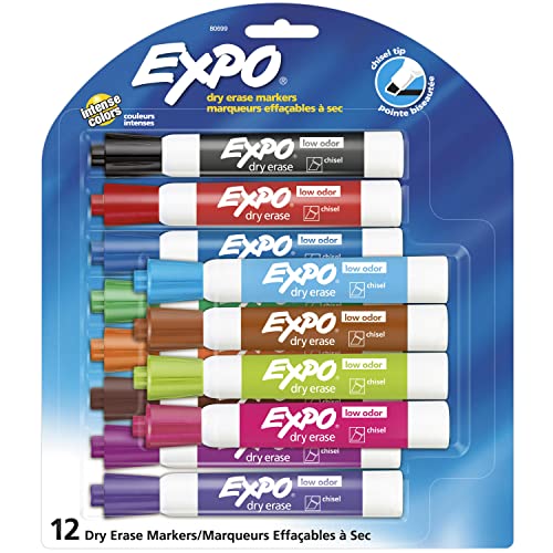 12-Count Expo Low Odor Dry Erase Markers (Assorted Colors) $9 + Free Shipping w/ Prime or $25+ or FS w/ Walmart+ or $35+