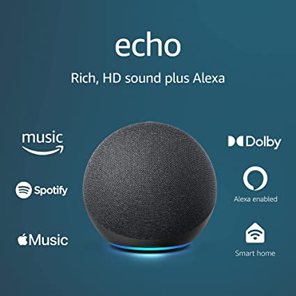 Echo w/ Premium Sound, Smart Home Hub and Alexa (4th Gen) $60 + Free Shipping $59.96