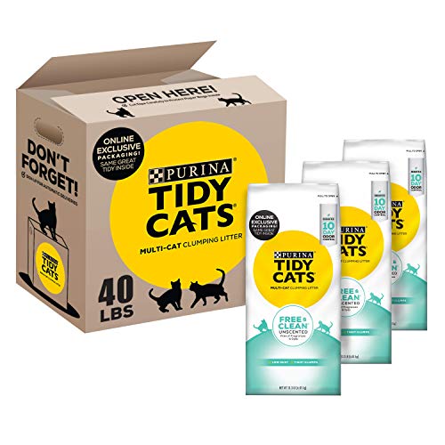 40 Lb Purina Tidy Cats Clumping Cat Litter Free Clean